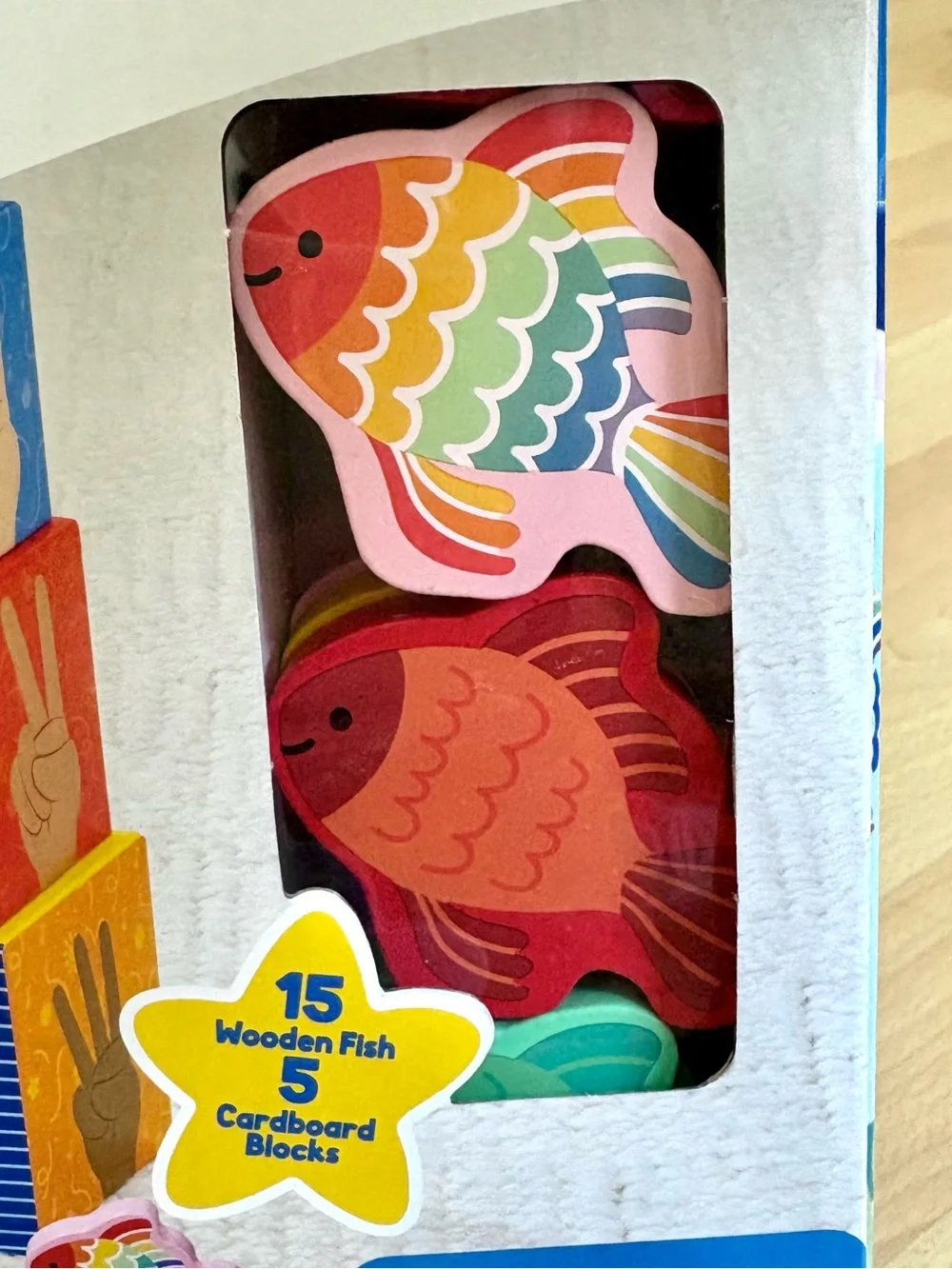 Melissa & Doug Ms. Rachel Sort & Count Nesting & Stacking Blocks w/ Wooden Fish